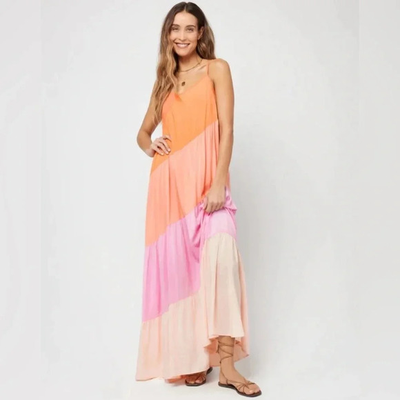 L*Space Leona Dress, peche punch - Picture 3 of 9